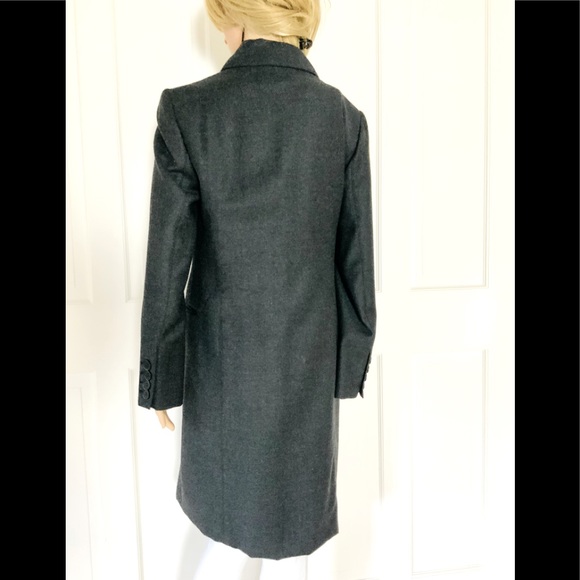 Carolina Herrera gray wool coat 8 - Picture 4 of 16